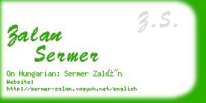 zalan sermer business card